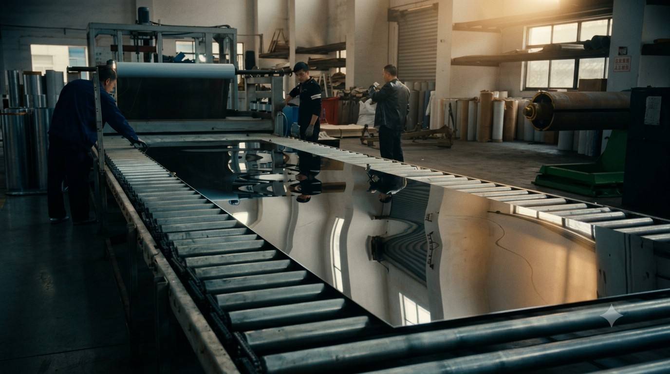 Luxury reflective architectural interior