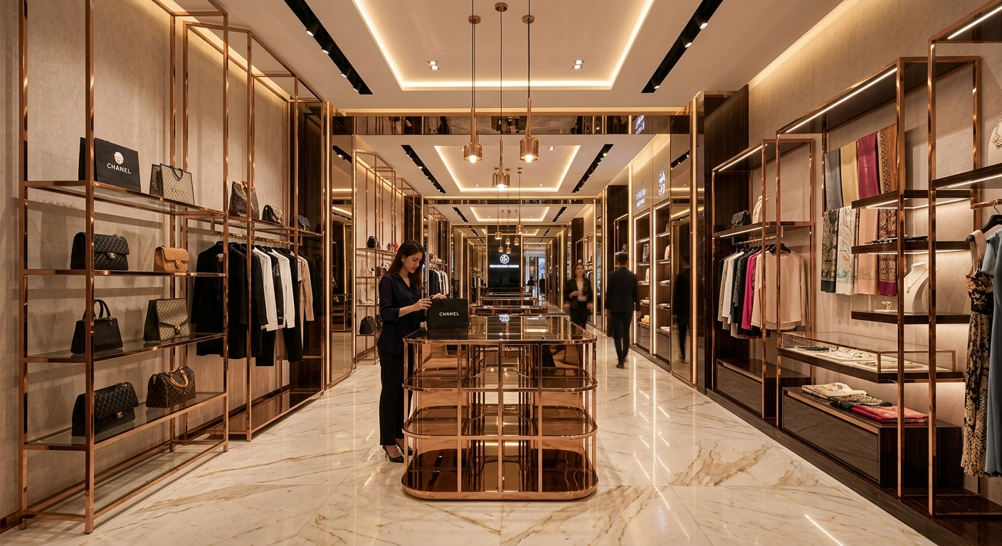 Gold stainless steel interior